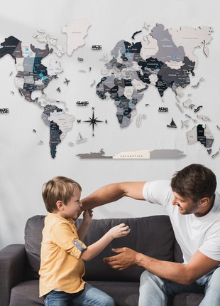 3D M Wooden World Map Nordik3 photo