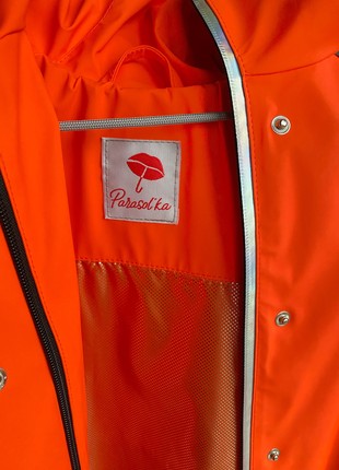Casual Style Women's Orange Travel Raincoat by Parasol'ka8 photo