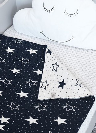 Blanket 80x100 cm, Provence Stars, 50% wool, 50% acrylic