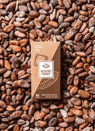 Chocolate Healthy Choice dark  77% 65g set 3 pcs
