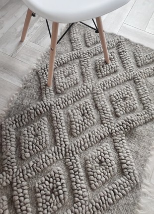 Handwoven Wool carpet, rug