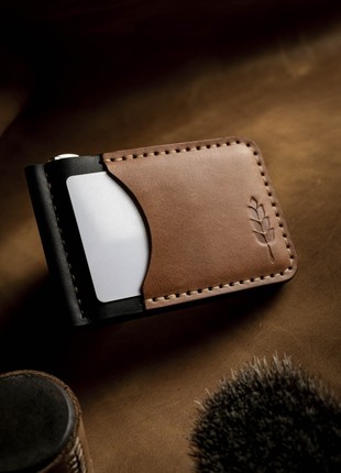 Handmade Leather money clip wallet
