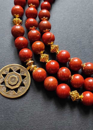Necklace "Halychanka"  from red jasper6 photo