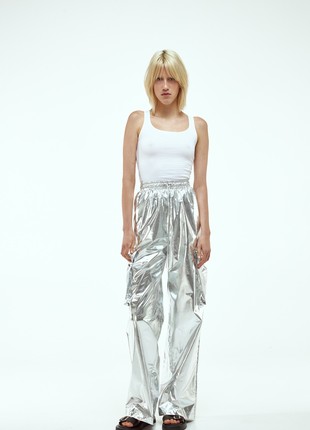 Trousers “Cargo” silver1 photo