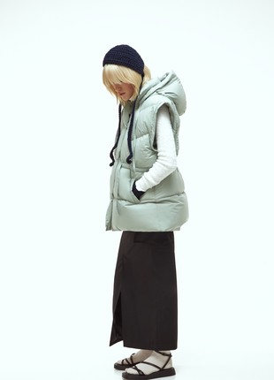 Down vest “Green tea”2 photo