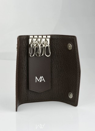 Leather Key Holder, Brown Key Case, Leather Keychain, Key Fob, Key Wallet, Gift