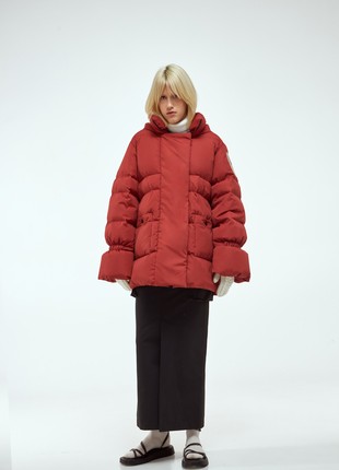 Puffer coat “Winterfall” red4 photo