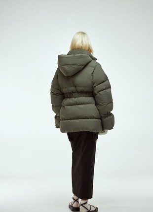 Puffer coat “Winterfall” khaki3 photo