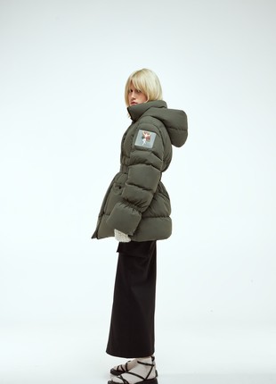 Puffer coat “Winterfall” khaki2 photo