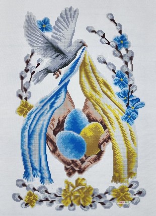 Easter towel Kit Bead Embroidery  1704 photo