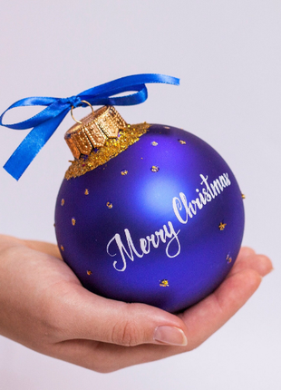 Personalized Blue Gift Ornament, Custom Family Portrait From Photo – Two persons9 photo