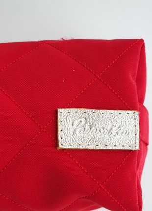 Women Red Textile Toiletry Bag5 photo