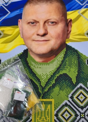 Zaluzhny V, Commander-in-Chief of the Armed Forces of Ukraine Kit Bead Embroidery a3h_5135 photo