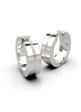 Simple earrings with line2 photo