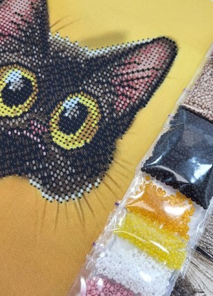 Kitty Kit Bead Embroidery a5-d-2432 photo