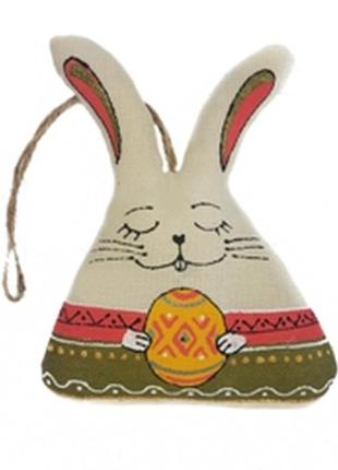 Hare with yellow easter egg