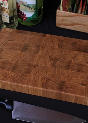 End cutting board made of oak, 30x20 cm2 photo