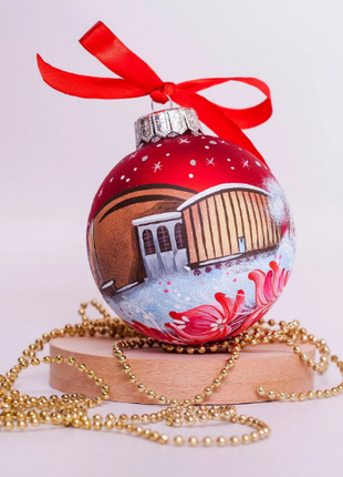 Custom house ornament, Hand Painted on Glass Bauble by Photo, Unique personalized Gift5 photo