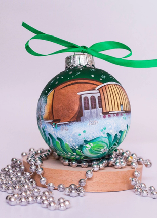Custom house ornament, Hand Painted on Glass Bauble by Photo, Unique personalized Gift6 photo