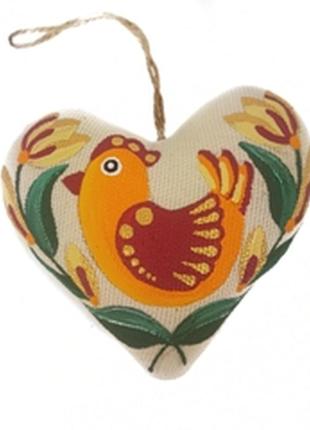 Vanilla heart with orange bird