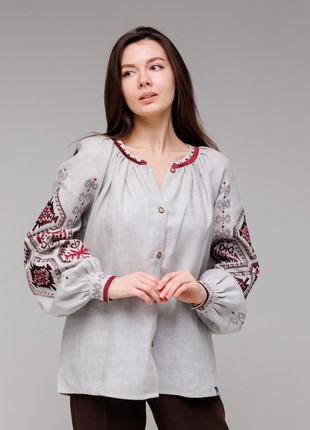 Women's blouse "Gorgany" gray