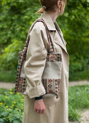 Women's Shoulder bag made of Natural Textile PHOENIX3 photo