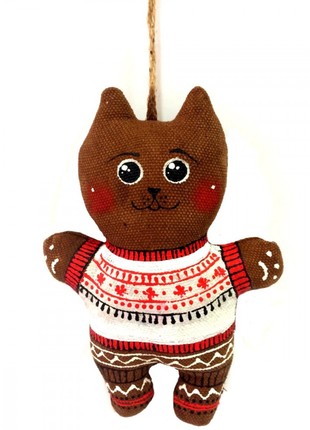 KITTY IN A SWEATER WITH SNOWFLAKES