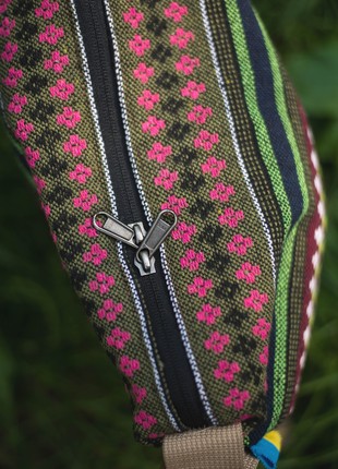 Women bag-backpack made of natural textile "Mazunka"3 photo