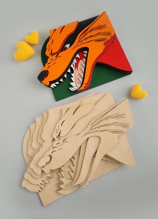 Joyki 3d wooden coloring book creativity kit «Kurama»4 photo