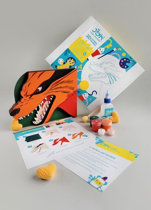 Joyki 3d wooden coloring book creativity kit «Kurama»1 photo