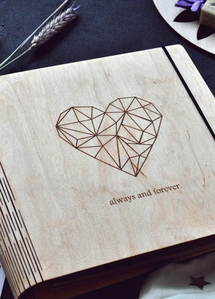 Wooden Photo Album "Always and Forever"6 photo