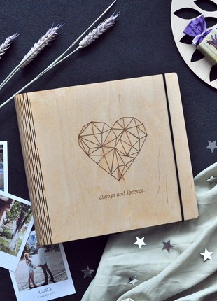 Wooden Photo Album "Always and Forever"1 photo