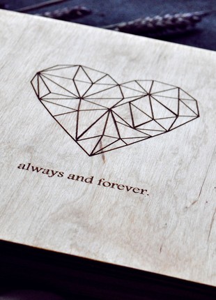 Wooden Photo Album "Always and Forever"4 photo