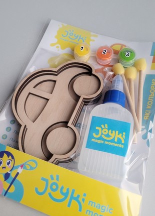 Joyki 3d wooden coloring book creativity kit «Auto»8 photo