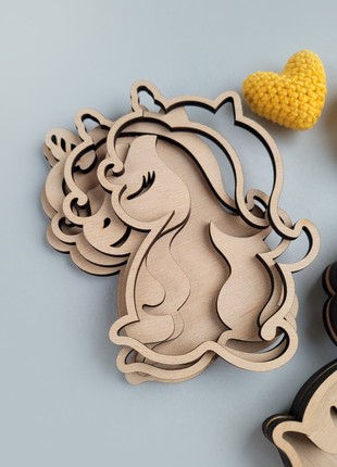 Joyki 3d wooden coloring book creativity kit «Unicorn»7 photo
