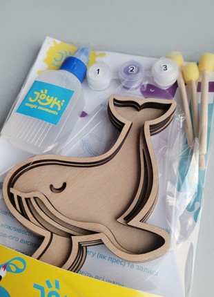 Joyki 3d wooden coloring book creativity kit «Whale»6 photo