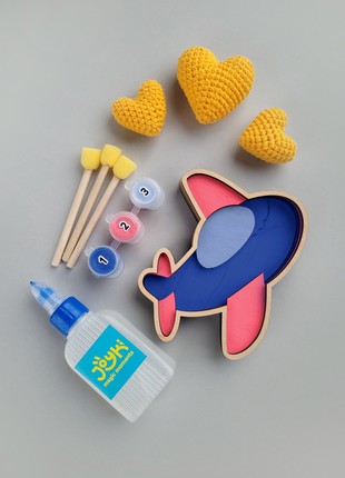 Joyki 3d wooden coloring book creativity kit «Plane»