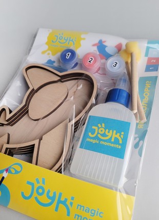 Joyki 3d wooden coloring book creativity kit «Plane»6 photo