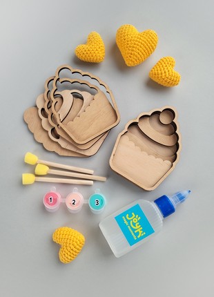 Joyki 3d wooden coloring book creativity kit «Muffin»4 photo