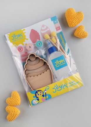 Joyki 3d wooden coloring book creativity kit «Muffin»2 photo