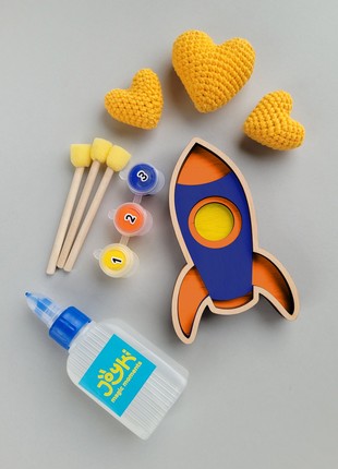 Joyki 3d wooden coloring book creativity kit «Rocket»