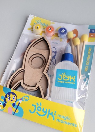 Joyki 3d wooden coloring book creativity kit «Rocket»6 photo