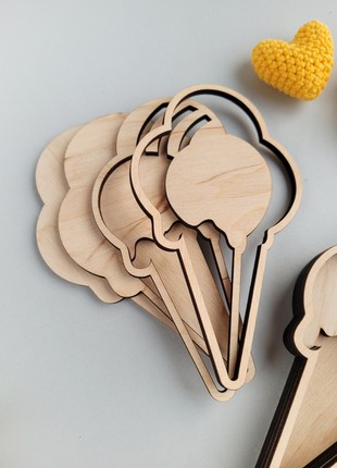 Joyki 3d wooden coloring book creativity kit «Ice cream»5 photo