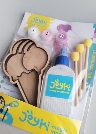 Joyki 3d wooden coloring book creativity kit «Ice cream»6 photo