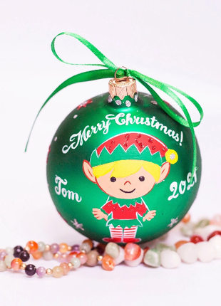 Personalized Little Boy Elf Christmas Ornament, Gift for Boys and Girls8 photo