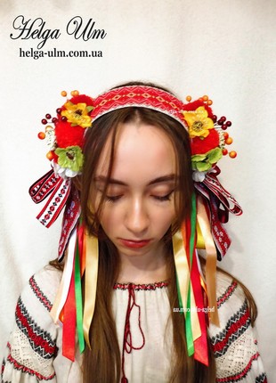 The headdress for the Ukrainian Vushka costume (summer) is orange10 photo