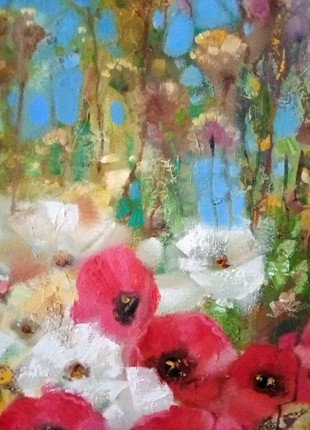 Abstract oil painting Poppies Anatoly Borisovich Tarabanov nTar1784 photo