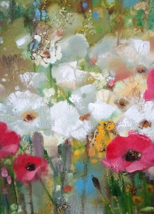 Abstract oil painting Poppies Anatoly Borisovich Tarabanov nTar1785 photo