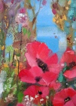 Abstract oil painting Poppies Anatoly Borisovich Tarabanov nTar1788 photo