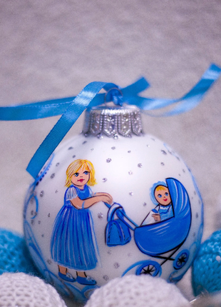 Personalized New mom Ornament, Custom Baby Arrival gift